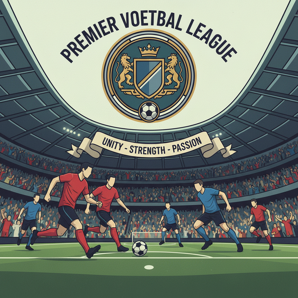 Premier League-style football players in a modern stadium, illustrating HD and 4K live IPTV football streaming with low-latency performance